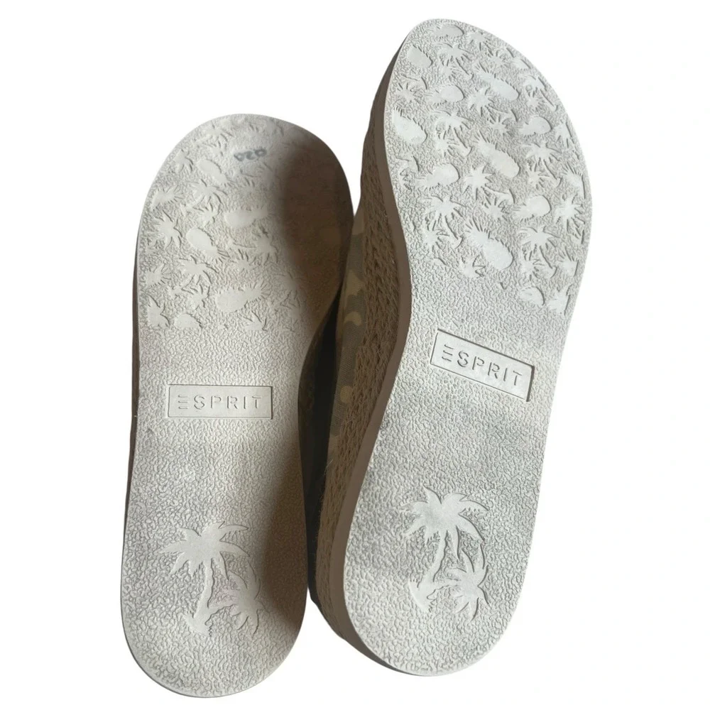 Women's ESPRIT Camouflage Green Casual Slip Ons Shoes Sneakers Memory Foam Boho - Picture 6 of 7